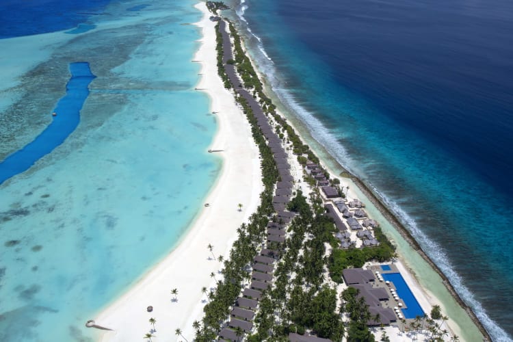 Aerial view of island